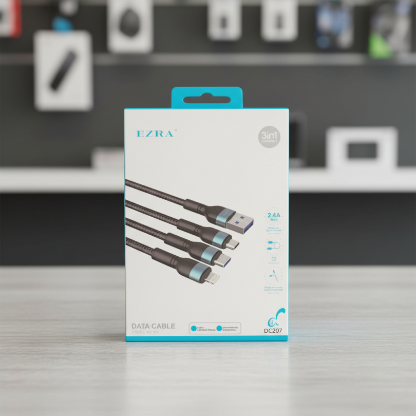 Универсальный USB-кабель EZRA 3-в-1 (Micro / Type-C / Lightning)