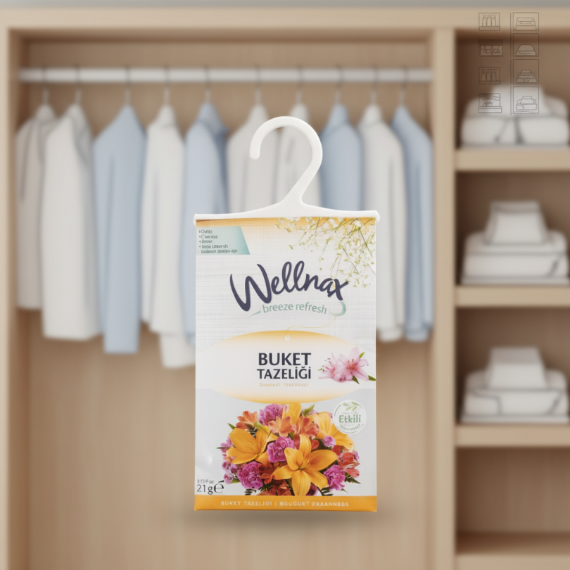 Ароматическое саше для шкафа Wellnax — Bouquet Freshness (Свежесть букета)