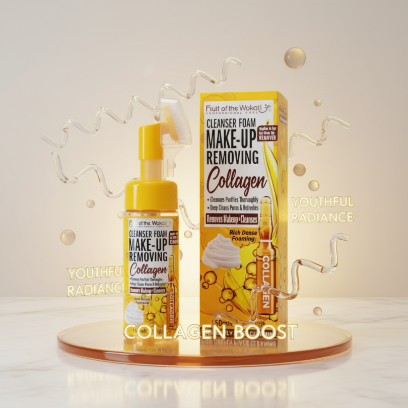 Пенка для умывания Wokali Collagen с массажной щеточкой (150 мл)