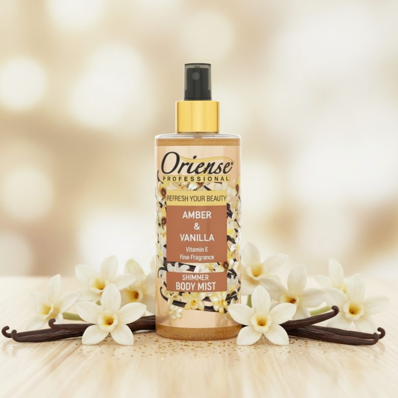 Парфюмированный спрей для тела Oriense Professional "Amber & Vanilla" (Body Mist)