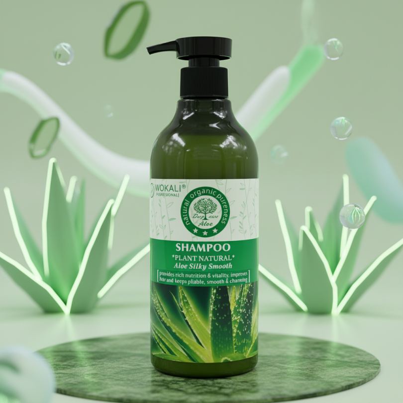 Шампунь Wokali Aloe Silky Smooth — Гладкость и Питание (550 мл)