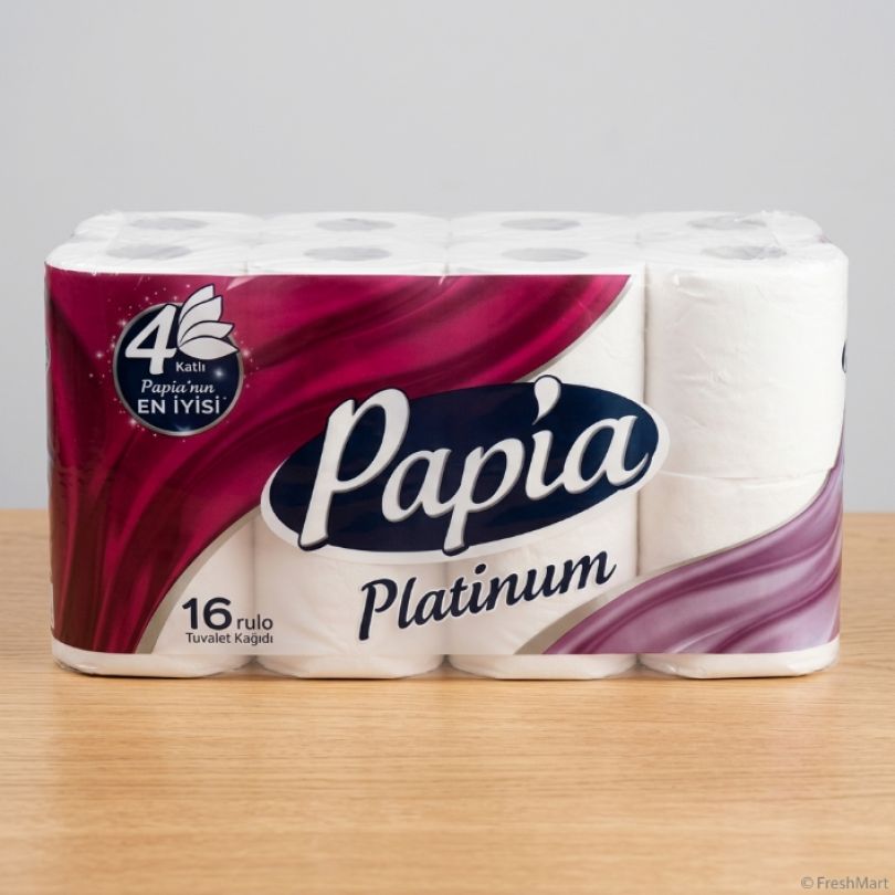 Туалетная бумага Papia Platinum 4-слойная (16 рулонов)