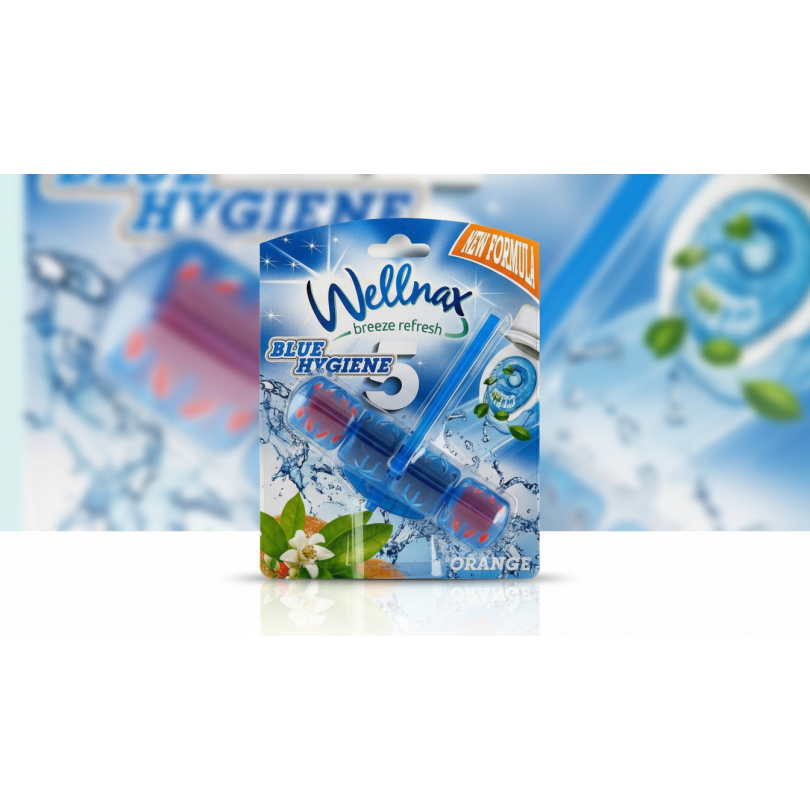 Блок-Освежитель Wellnax Breeze Refresh Blue Hygiene 5  «Апельсин»