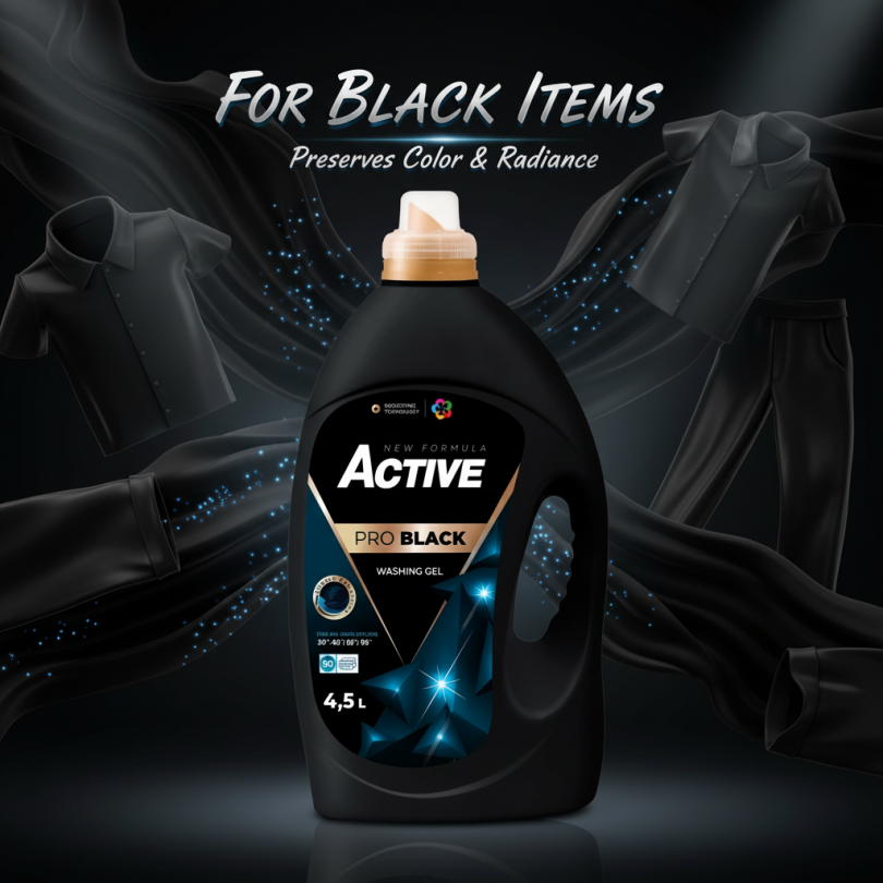 Гель для стирки Active PRO Black для темных и черных тканей (4,5 л)